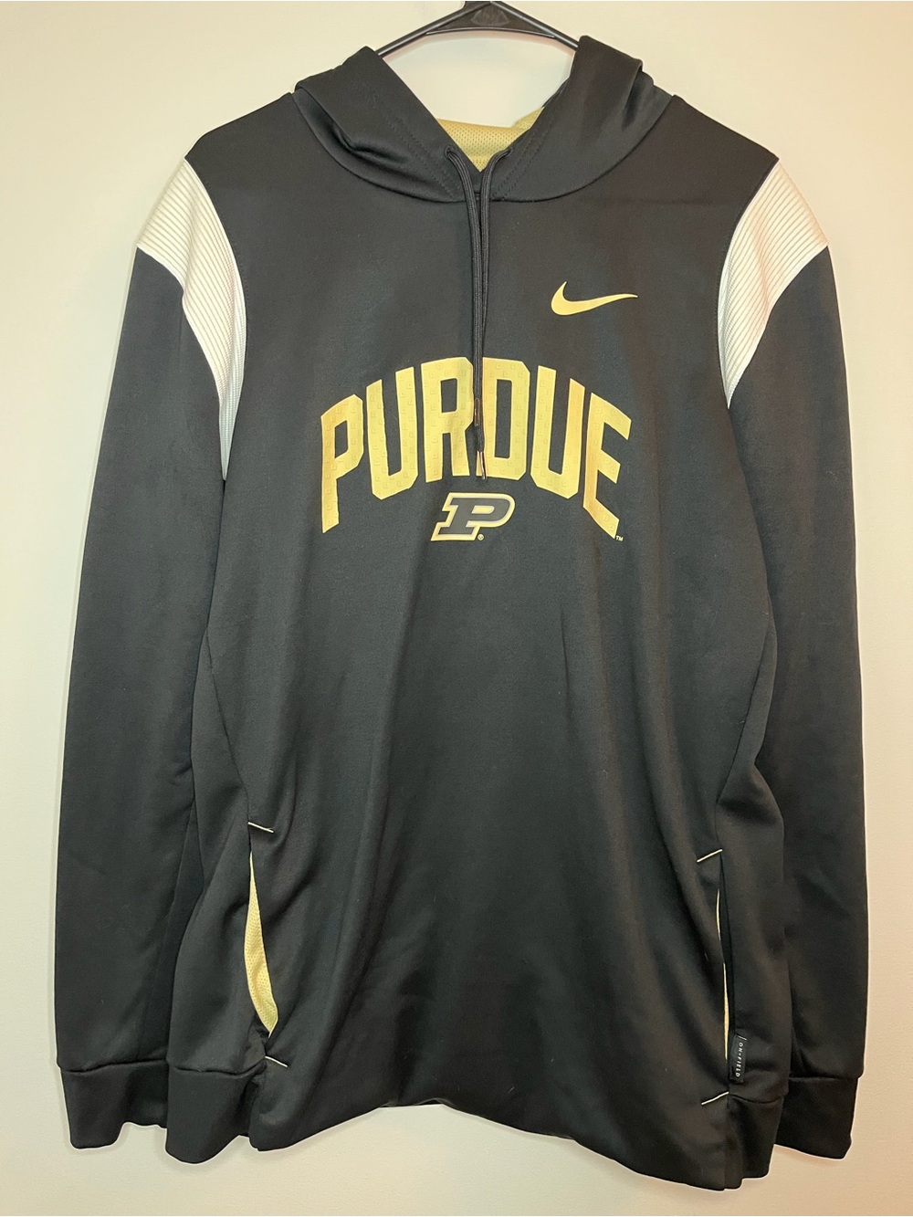 Nike Purdue Boilermakers Therma-Fit Hoodie Sweatshirt Pullover Black Men’s Large